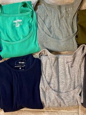 Mossimo, Universal Thread Tank bundle in Blue shades, Grey, Olive, bright Green